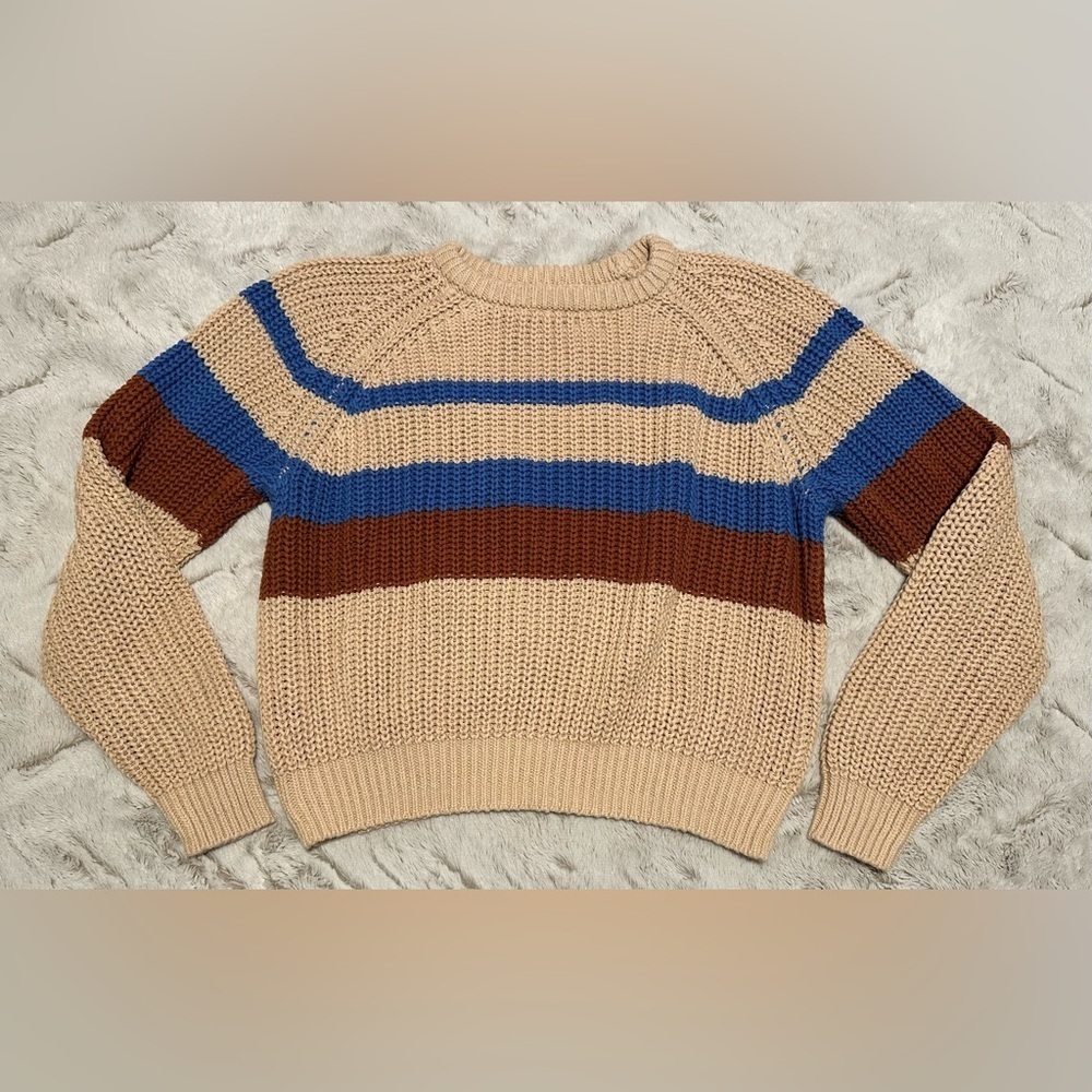 Lush Chunky Striped Knit Sweater